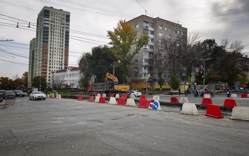 На Стара-Загора в Самаре до 14 октября закрыт участок трамвайных путей